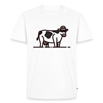 Élevage de vaches fermières - T-shirt Premium bio Homme - blanc - Devant - Nico (187cm)
