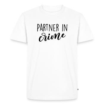Partenaire dans le crime - T-shirt Premium bio Homme - blanc - Devant - Nico (187cm)