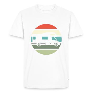 Camping Tshirt Men's Motorhome Camper - Men's Premium Organic T-Shirt - white - Front - Nico (187cm)