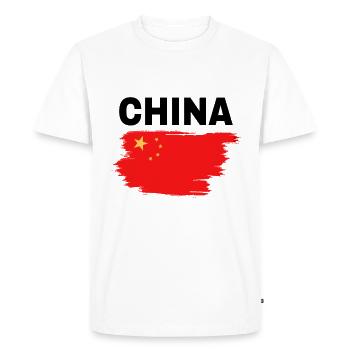 Chine - T-shirt Premium bio Homme - blanc - Devant - Nico (187cm)