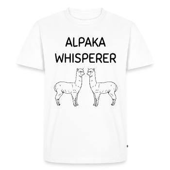 alpaga - T-shirt Premium bio Homme - blanc - Devant - Nico (187cm)