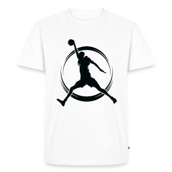 Joueur de basketball - T-shirt Premium bio Homme - blanc - Devant - Nico (187cm)