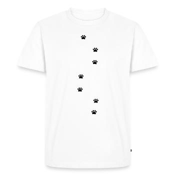 Paws - Men's Premium Organic T-Shirt - white - Front - Nico (187cm)