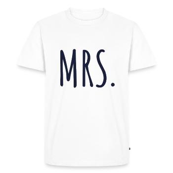 Mr. and Mrs. - Men's Premium Organic T-Shirt - white - Front - Nico (187cm)