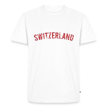 Switzerland - Men's Premium Organic T-Shirt - white - Front - Nico (187cm)