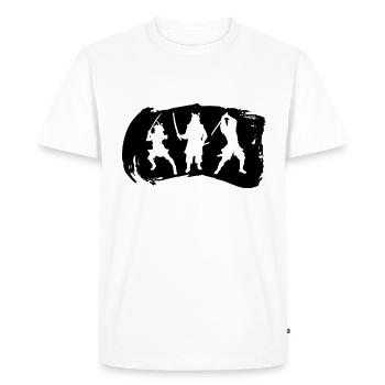 Samouraï - T-shirt Premium bio Homme - blanc - Devant - Nico (187cm)