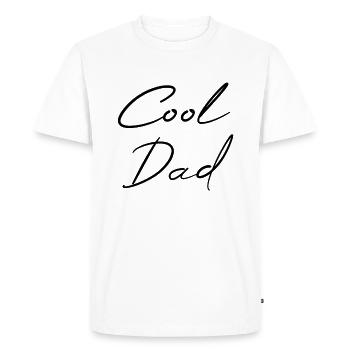 Cool Dad - Men's Premium Organic T-Shirt - white - Front - Nico (187cm)