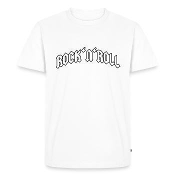 Rock and Roll - T-shirt Premium bio Homme - blanc - Devant - Nico (187cm)