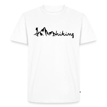 Montagnes Randonnée Hiking - T-shirt Premium bio Homme - blanc - Devant - Nico (187cm)