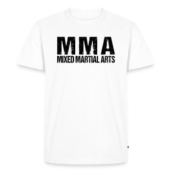 Le MMA - T-shirt Premium bio Homme - blanc - Devant - Nico (187cm)