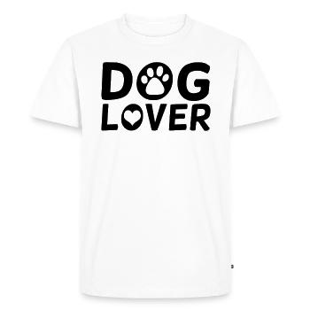Amoureux des chiens - T-shirt Premium bio Homme - blanc - Devant - Nico (187cm)