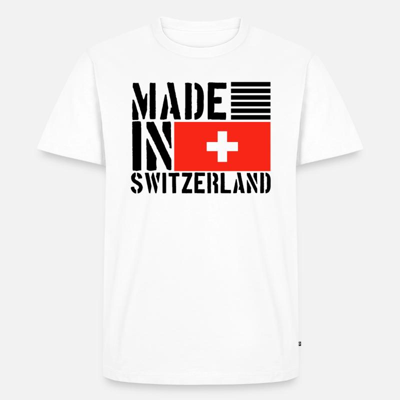 Schweiz Schweizer Lustiger Spruch - Männer Premium Bio T-Shirt - Weiß