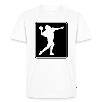 Logo du footballeur de football - T-shirt Premium bio Homme - blanc - Devant - Nico (187cm)