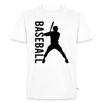 Baseball - Men's Premium Organic T-Shirt - white - Front - Nico (187cm)