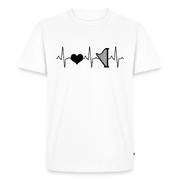 Instrument de harpe - T-shirt Premium bio Homme - blanc - Devant - Nico (187cm)