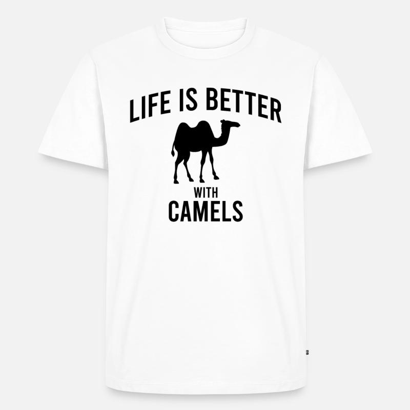 Camel Kamel Spruch - Männer Premium Bio T-Shirt - Weiß