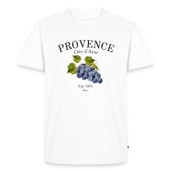 Provence - Côte d’Azur - France - voyage - T-shirt Premium bio Homme - blanc - Devant - Nico (187cm)