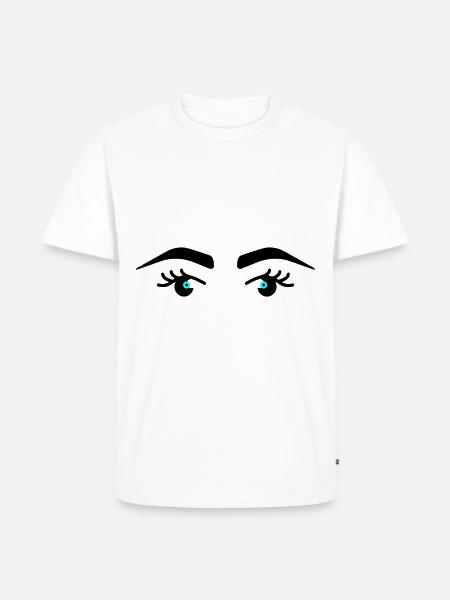 Eyes Eyebrows - Men's Premium Organic T-Shirt - white