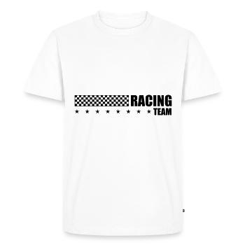 équipe de drapeau de course - T-shirt Premium bio Homme - blanc - Devant - Nico (187cm)