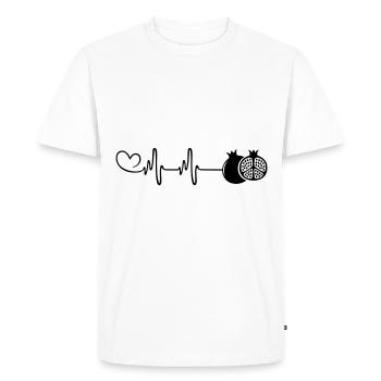 Pouls de cœur de grenade - T-shirt Premium bio Homme - blanc - Devant - Nico (187cm)