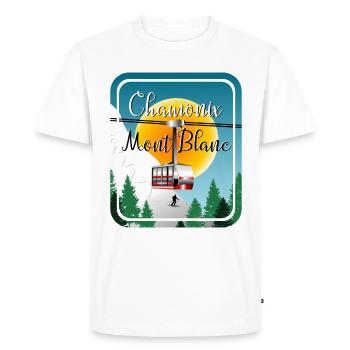 Ski mont blanc - T-shirt Premium bio Homme - blanc - Devant - Nico (187cm)