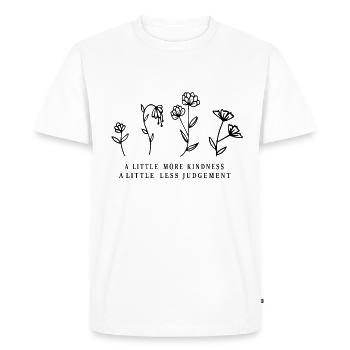 A little more kindness, a little less judgment - Men's Premium Organic T-Shirt - white - Front - Nico (187cm)