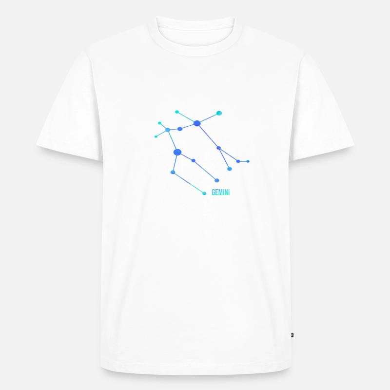 Sternzeichen Zwillinge, Gemini - Männer Premium Bio T-Shirt - Weiß
