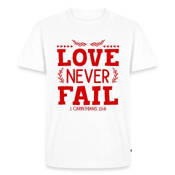 Bible verset bible jésus foi - T-shirt Premium bio Homme - blanc - Devant - Nico (187cm)