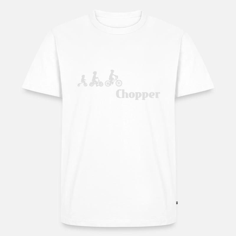 Evolution Chopper Evo - Men's Premium Organic T-Shirt - white