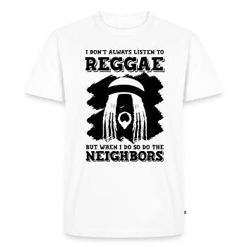 Reggae musique jamaica - T-shirt Premium bio Homme - blanc - Devant - Nico (187cm)
