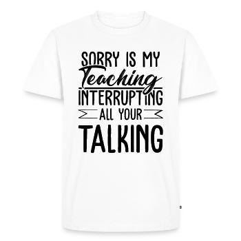 Apprendre enseignants - T-shirt Premium bio Homme - blanc - Devant - Nico (187cm)