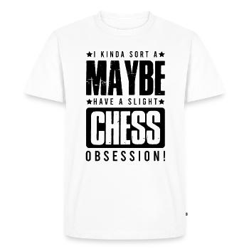 Jeu d’échecs - T-shirt Premium bio Homme - blanc - Devant - Nico (187cm)