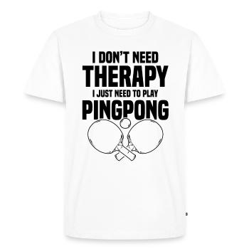 ping pong therapy - Men's Premium Organic T-Shirt - white - Front - Nico (187cm)