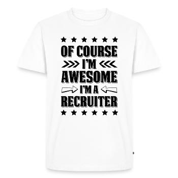 awesome recruiter - Men's Premium Organic T-Shirt - white - Front - Nico (187cm)