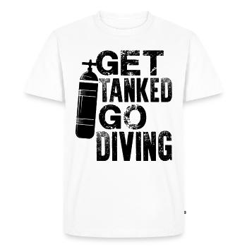 Plonger sous l’eau - T-shirt Premium bio Homme - blanc - Devant - Nico (187cm)