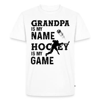 hockey sur glace ice hockey - T-shirt Premium bio Homme - blanc - Devant - Nico (187cm)
