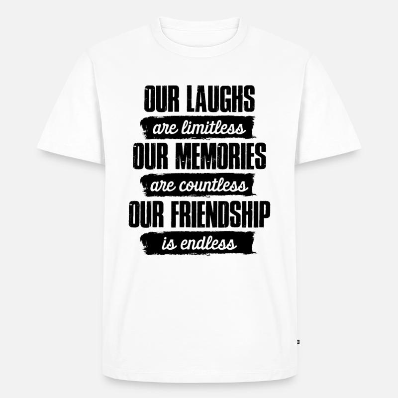freunde freundschaft - Männer Premium Bio T-Shirt - Weiß