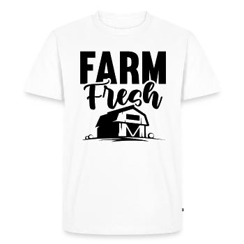 farm farmer - Men's Premium Organic T-Shirt - white - Front - Nico (187cm)