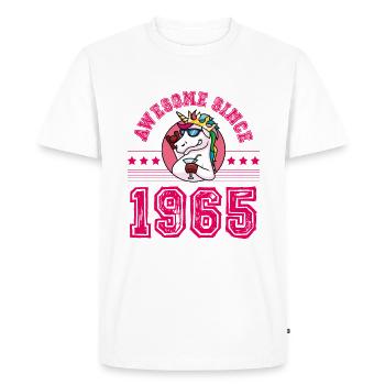 1965 Awesome Licorne - T-shirt Premium bio Homme - blanc - Devant - Nico (187cm)