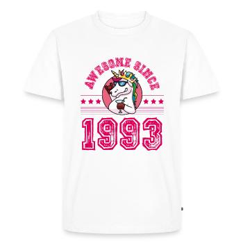 1993 Licorne awesome - T-shirt Premium bio Homme - blanc - Devant - Nico (187cm)