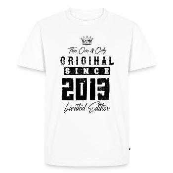 2013 limited edition - Men's Premium Organic T-Shirt - white - Front - Nico (187cm)