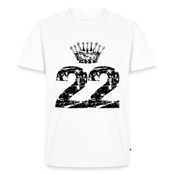 22 Number crown - Men's Premium Organic T-Shirt - white - Front - Nico (187cm)