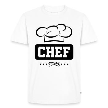 chef cuisinier - T-shirt Premium bio Homme - blanc - Devant - Nico (187cm)
