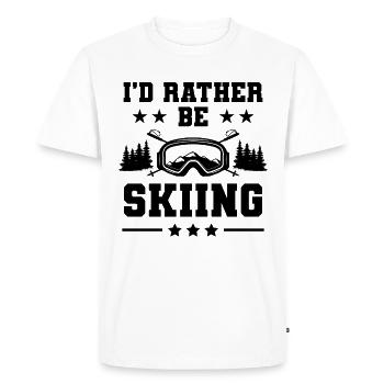ski ski - T-shirt Premium bio Homme - blanc - Devant - Nico (187cm)