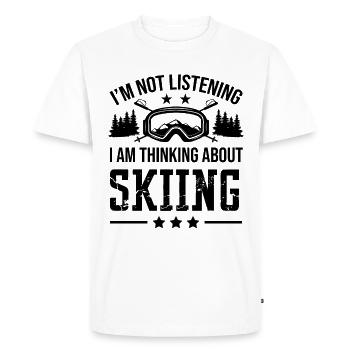 ski ski sport - T-shirt Premium bio Homme - blanc - Devant - Nico (187cm)