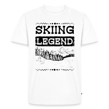Légende du ski - T-shirt Premium bio Homme - blanc - Devant - Nico (187cm)
