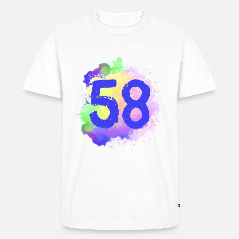 58 Nombre d’objets blob - T-shirt Premium bio Homme - blanc