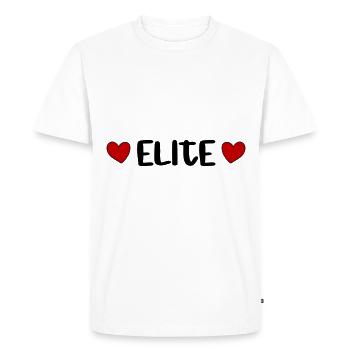 Elite Heart - Men's Premium Organic T-Shirt - white - Front - Nico (187cm)