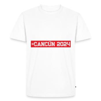 Cancún 2024 - T-shirt Premium bio Homme - blanc - Devant - Nico (187cm)