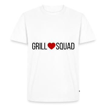 Grill Squad Coeur - T-shirt Premium bio Homme - blanc - Devant - Nico (187cm)